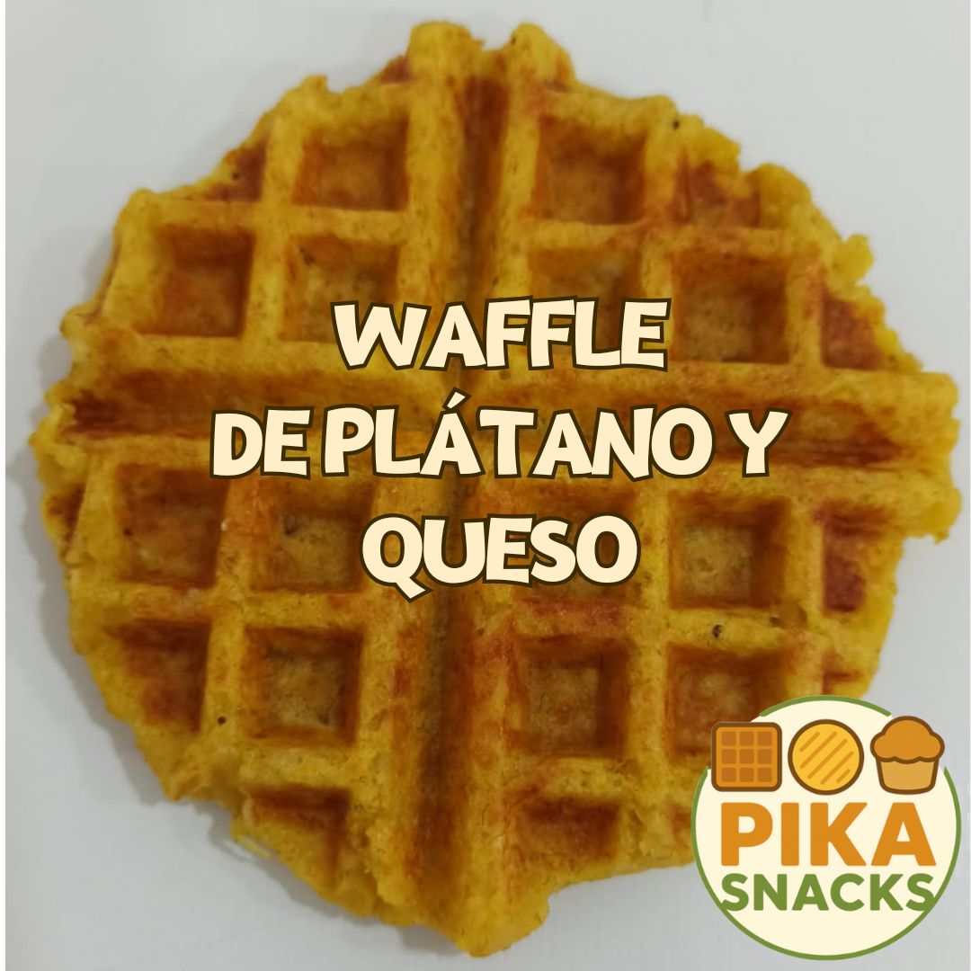 Waffle de plátano y queso